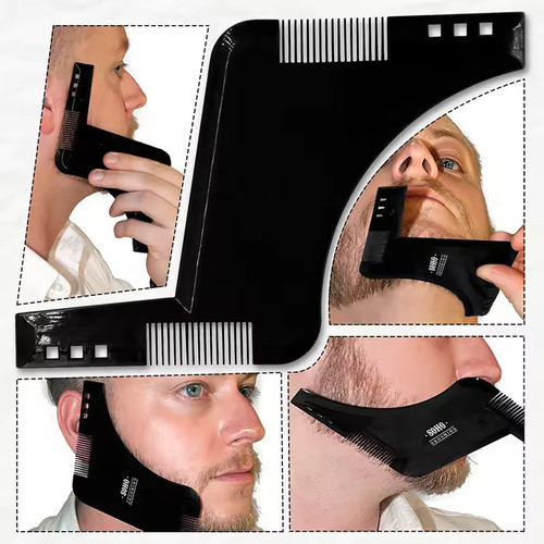 Men beard styling template - men's,